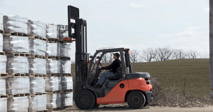 Forklift Hay Production