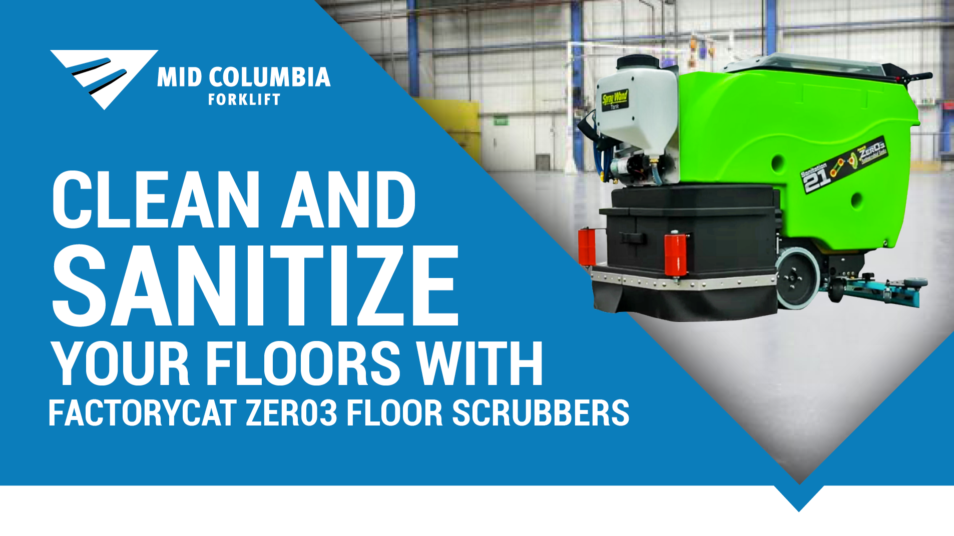 Clean and Sanitize Your Floors with FactoryCat Zer03 Floor Scrubbers