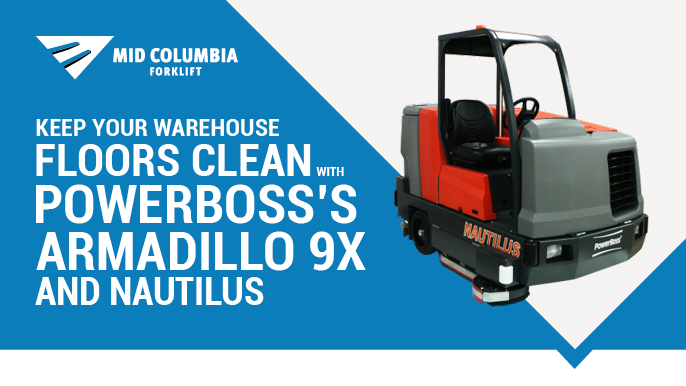Keep Your Warehouse Floors Clean With Powerboss’s Armadillo 9X and Nautilus